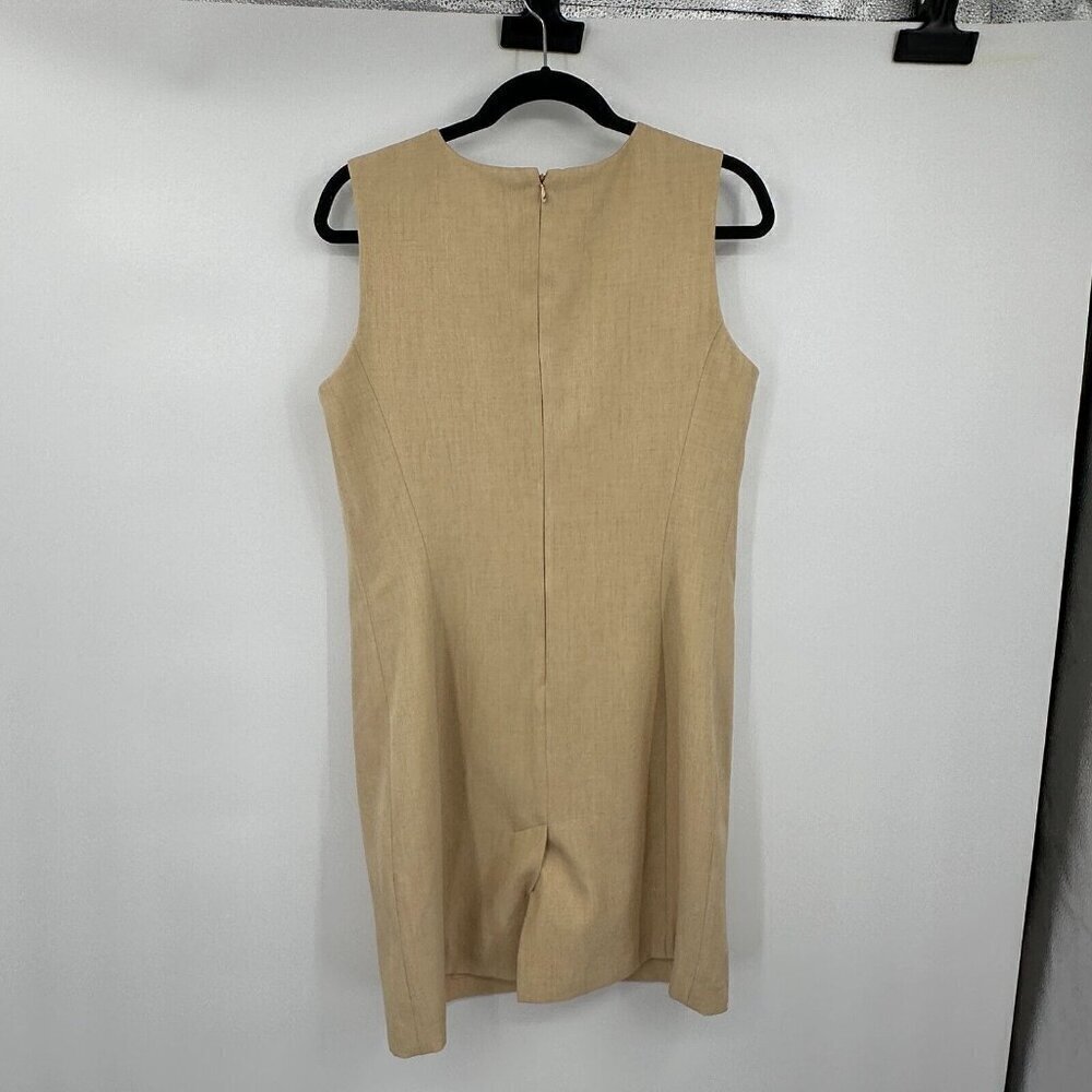 Oleg Cassini Womens Dress 12 Beige Sheath Sleeveless Business Casual Suit Dress - Picture 5 of 12
